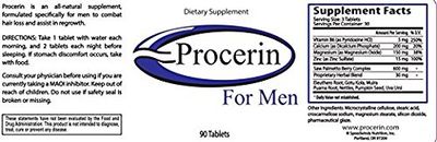 Procerin Tablets Hair Re Growth for Men, 6 - 90 tablet Bottles
