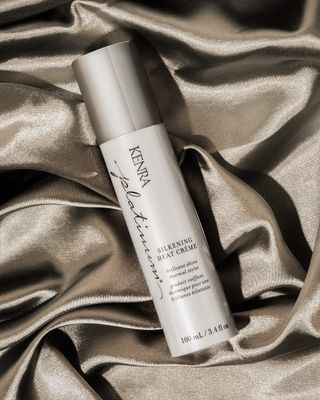 Kenra Platinum Silkening Heat Crme | Brilliant Shine Thermal Styler | Reduces Hot Tool Passes by 50% | Prevents Breakage & Improve Manageability | Heat Protectant | All Hair Types | 3.4 fl. Oz