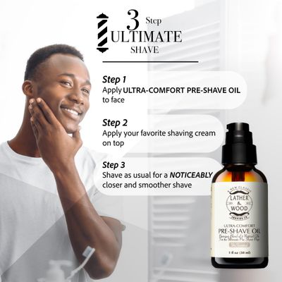 Best Pre-Shave Oil, Unscented, Premium Shaving Oil for Effortless Smooth Irritation-free Shave. 1 Oz