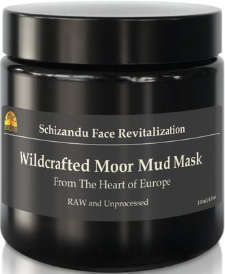 Schizandu Organics Mud Mask Stimulating 100% Natural Facial Moor Mud Mask | 4 oz. Jar | Use Daily for Cleansing, Detoxification, Hydration, and Cellular Regeneration with Fulvic Acid