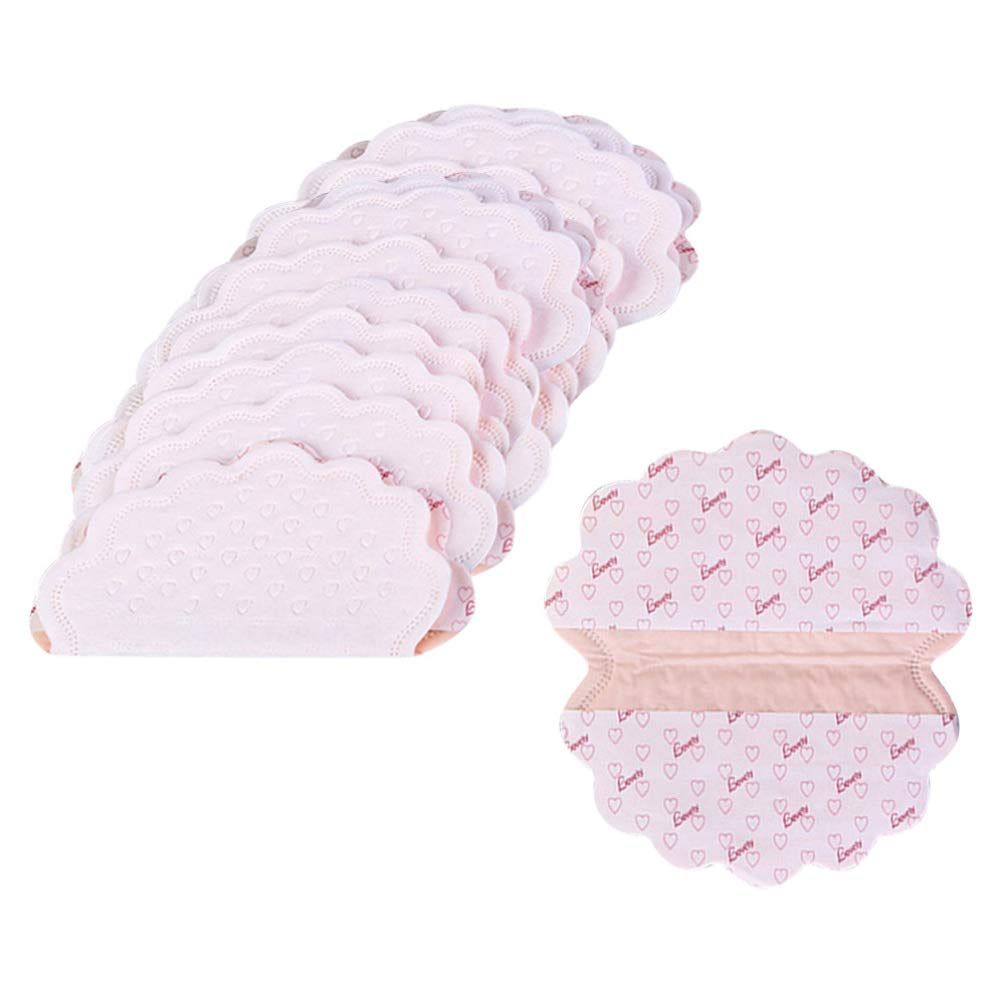HEALLILY 40pcs Anti Sweat Pads Women Underarm Liners Pads Disposable Sweat Pads Armpit Protectors Absorbing Sweat Shield Pad Fight Hyperhidrosis - Pink
