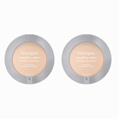 Neutrogena Healthy Skin Pressed Makeup Powder Compact with Antioxidants &amp; Pro Vitamin B5, Evens Skin Tone, Minimizes Shine &amp; Conditions Skin, Light to Medium 30, .34 oz (Pack of 2)
