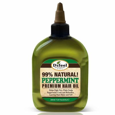 Difeel Premium Natural Hair Oil Peppermint Oil 7.1 Ounce (3-Pack)