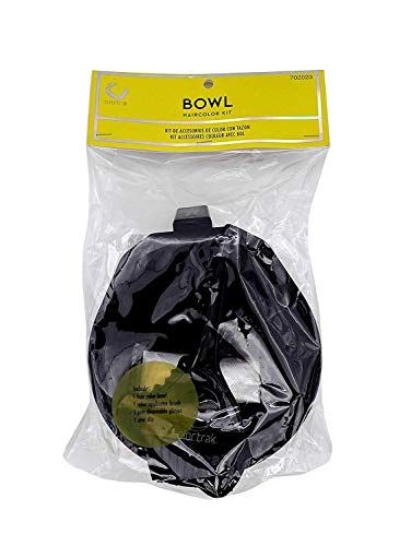Colortrak Hair Color Bowl Kit for DIY at Home, Great for DIY Hair Coloring, 1 Color Bowl, 1 Color Brush, 1 Croc Clip, 1 Pair Disposable Gloves, All-In-One Kit, For Stylists and Kitchen Colorists