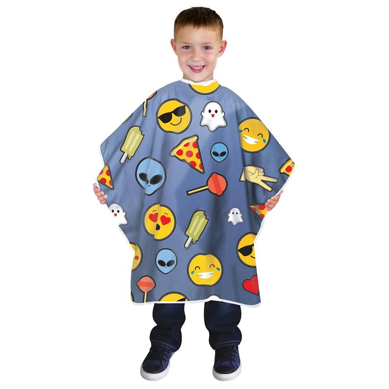 Betty Dain Kids Styling Haircut Cape, Social Kids Print, Youthful Unisex Design, Perfect Size for Children, Water and Stain Resistant Lightweight Nylon, Snap Closure, 30 inches Wide x 36 inches Long