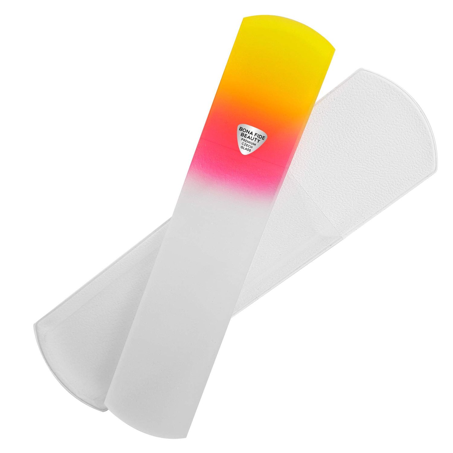 Bona Fide Beauty Czech Glass Foot File with Sleeve. Foot Callus Remover Made in The EU (Sunset Color)