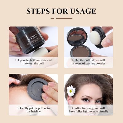 Instantly SEVICH Hairline Powder - Quick Cover Grey Hair Concealer for Thinning Hairlines, Eyebrows &amp; Beards, Windproof &amp; Sweatproof, Med Blonde