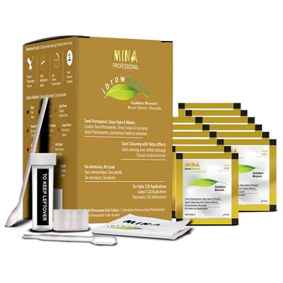 MINA Professional ibrow Henna Golden Brown Refill Pack For Hair Coloring