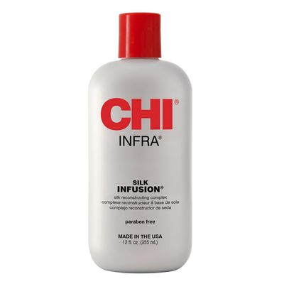 CHI Infra Silk Infusion, Leave-In Reconstructing Treatment To Strengthen &amp; Protect All Hair Types, Alcohol-Free, 12 Oz