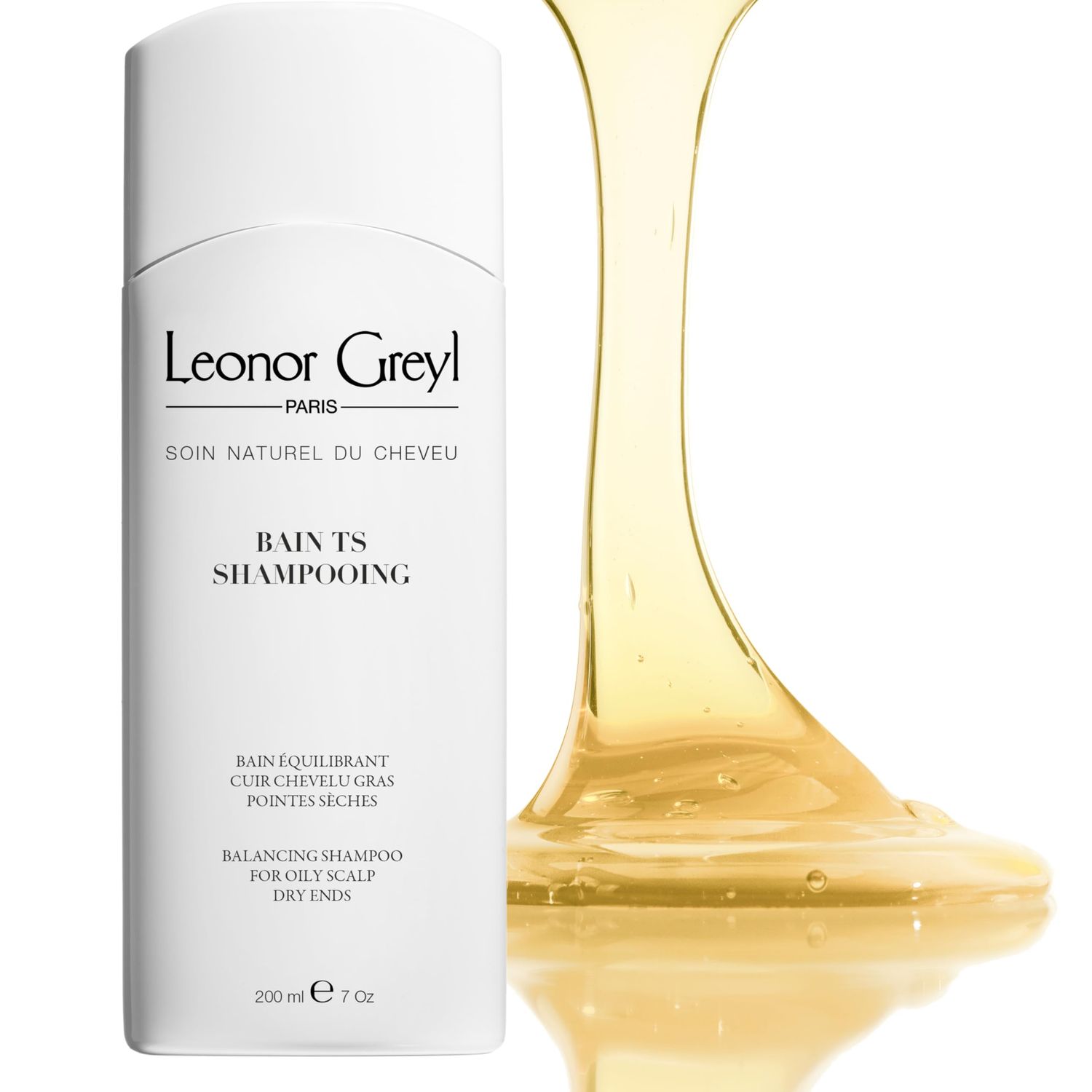 Leonor Greyl Balancing Shampoo for Oily Hair | Bain TS Organic Purifying &amp; Nourishing Shampoo for Oily Scalp Dry Ends | Oily Hair Shampoo for Cleansing Scalp and Moisturizing Dry Ends | 7 fl oz