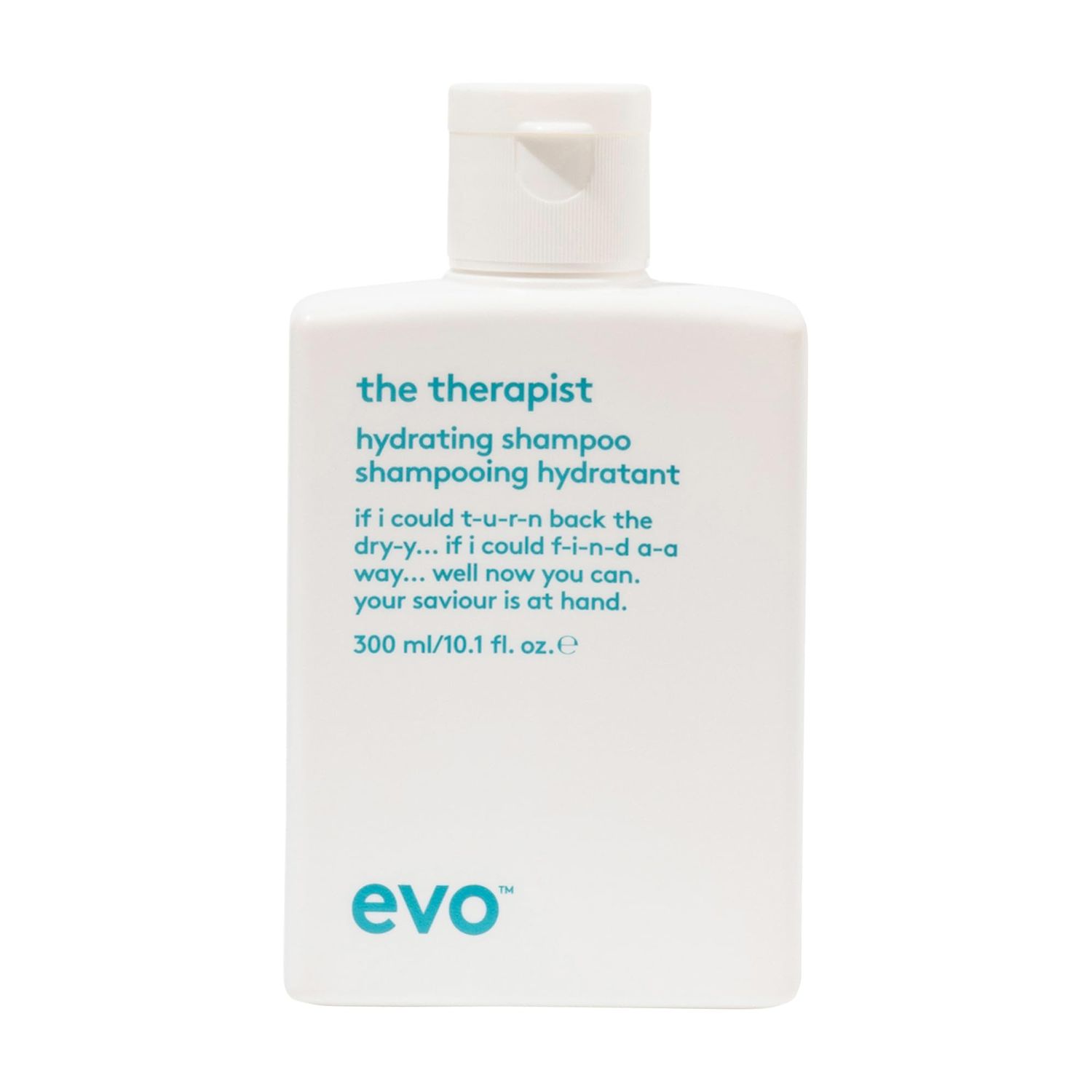 EVO The Therapist Hydrating Shampoo - Hydrates, Strengthen and Softens Whilst Improving Shine - Protects Colour Treated Hair, Helps to Detangle - 300ml / 10.1fl.oz