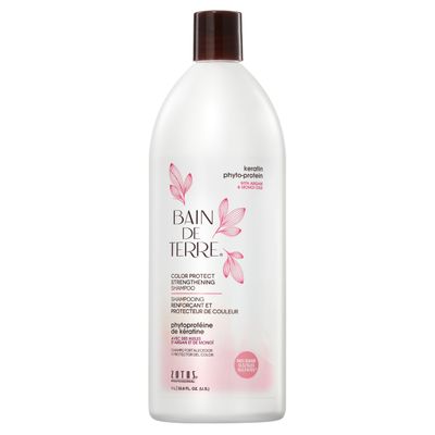 Bain de Terre Keratin Phyto-Protein Color Protect Strengthening Shampoo, Color-Safe Strengthening for Weak &amp; Damaged Hair, Sulfate-Free, Paraben-Free, 33.8 Fl Oz