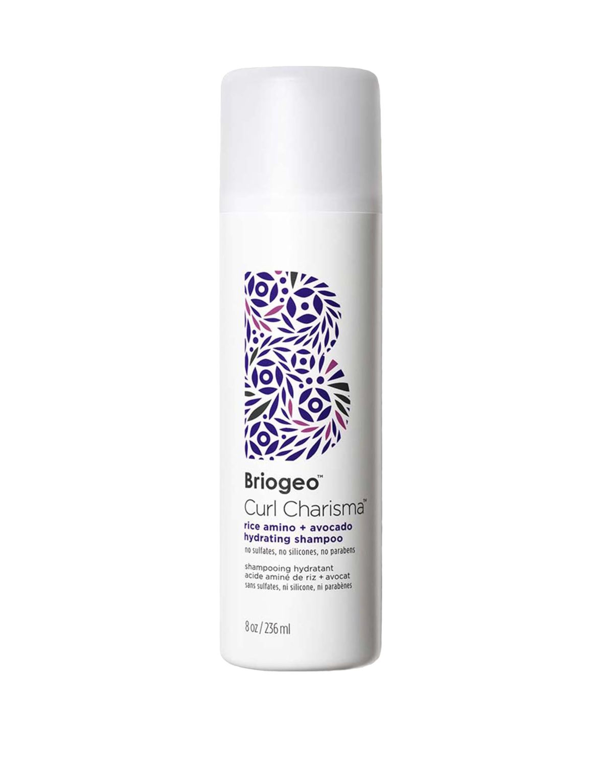 Briogeo Curl Charisma Rice Amino + Avocado Hydrating Shampoo, Define and Moisturize Wavy, Curly, and Coily Hair,Sulfate-free, Anti-Frizz, Hydrating Cleanse, Vegan, Cruelty-Free, 8 fl oz