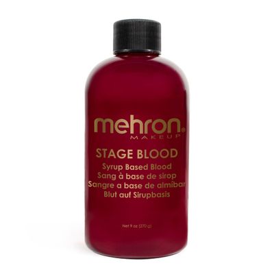 Mehron Makeup Stage Blood | Realistic Fake Blood For Halloween | Stage Blood Makeup | Washable Fake Blood for Special FX, Stage &amp; Screen, Halloween, &amp; Cosplay (9 oz) (Bright Arterial)