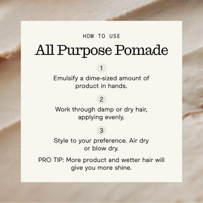 Firsthand Supply All-Purpose Hair Pomade - Clean &amp; Non-toxic Hair Care Ingredients - Gives a Low Shine, Shape and Firm Hold To Your Hair - 3oz (88ml)