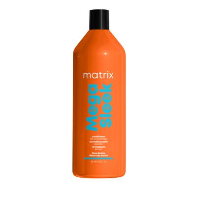 Matrix Mega Sleek Conditioner | Smoothing, Anti-Frizz, Detangling | For Dry, Damaged &amp; Frizzy Hair | Salon Professional Conditioner | With Shea Butter | Vegan