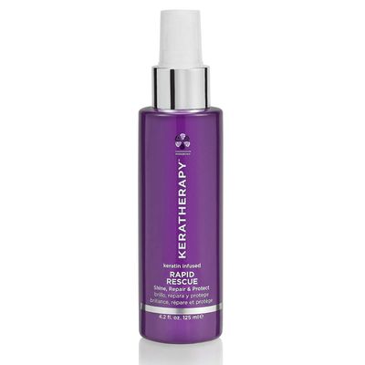 KERATHERAPY Keratin Infused Rapid Rescue Shining Shine Spray for Thermal Hair Protection, 4.2 fl. oz., 125 ml - Hair Breakage Repair Spray with Coffee Extract, Sunflower, Macadamia Oil, &amp; Pearl Powder
