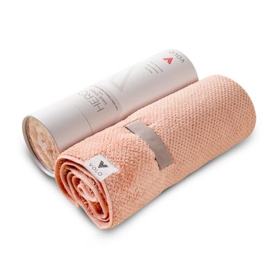 VOLO Hero Cloud Pink Hair Towel - Ultra Soft, Quick Drying, Anti Frizz &amp; Breakage, 30% More Fabric, Snug Strap