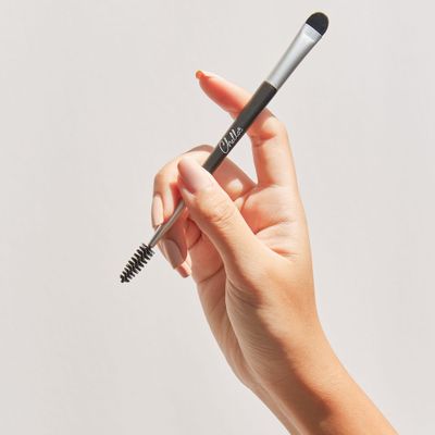 Chella Dual Blending Foundation Makeup Brush with Eyebrow Spoolie