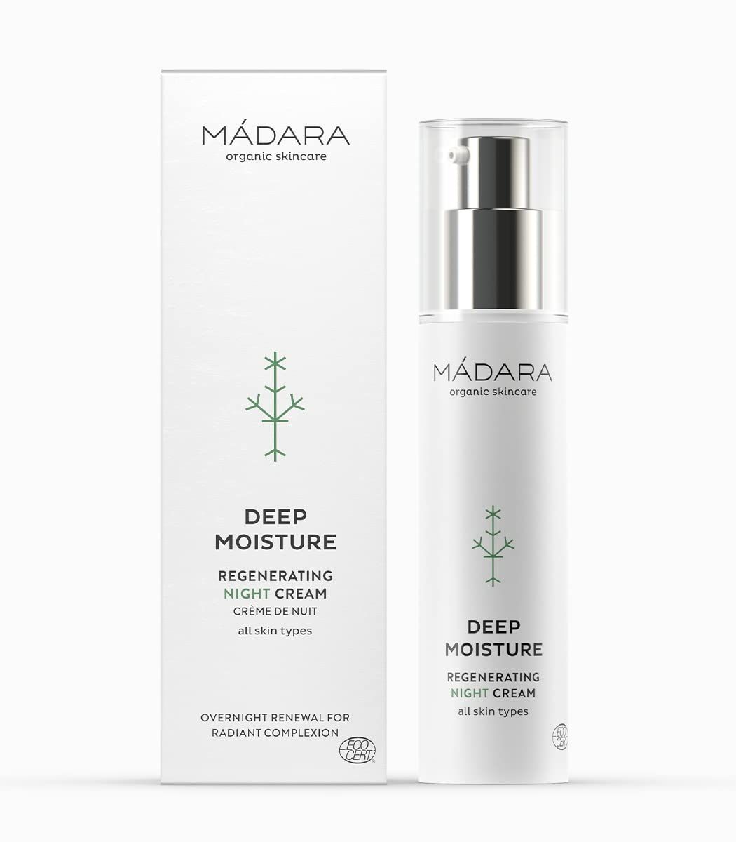 MDARA Organic Skincare | Deep Moisture Regenerating Night Cream - 1.69oz, Rich texture, Easily absorbing, With Antioxidants and Natural Plant Essences, Vegan, Ecocert certified