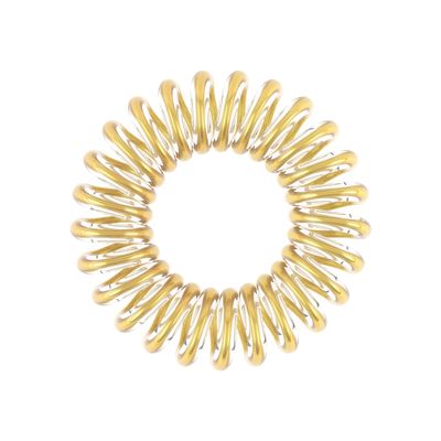 invisibobble Original Time to Shine Edition Traceless Spiral Hair Ties with Strong Grip, Non-Soaking, Hair Accessories for Women - Youre Golden (Pack of 3)