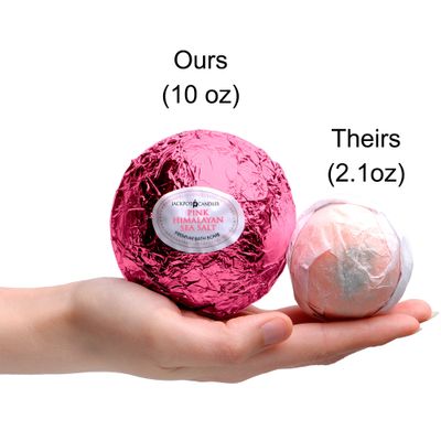 Bath Bomb with Surprise Size Ring Inside - Pink Himalayan Sea Salt Extra Large 10 oz. Bath Bombs with Jewelry - Hand Made in USA - Perfect for Spa &amp; Bubble Bath. Great Gift for Birthday, Mothers Day