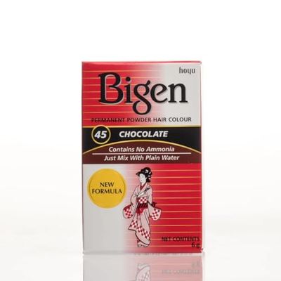 Bigen Powder Hair Color #45 Chocolate, 0.21 Ounce (Pack of 6)