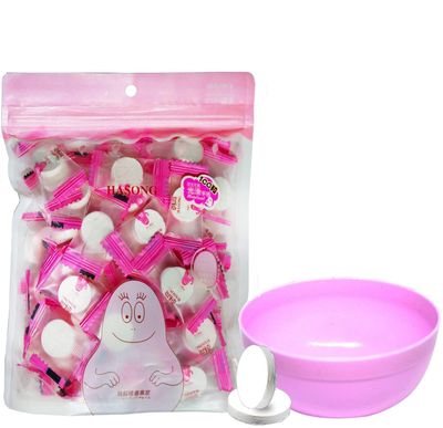 Jeanssar 100 Pieces Compressed Disposable Facial Mask Sheet Home DIY Skin Care, Get 1x Mask Bowl For Free