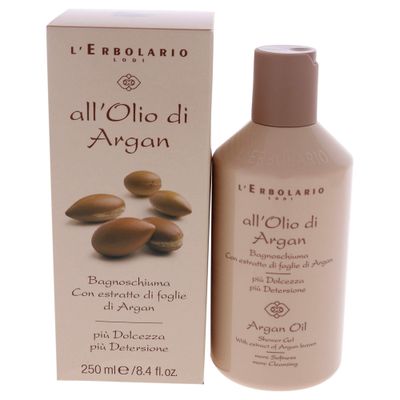 L&#39;Erbolario Argan Oil Shower Gel - Creamy, Gentle Cleanser - Leaves Skin With Silky Softness And A Fresh Tone - Treats The Driest, Chapped Or Most Irritable Skin - Paraben Free - Long Lasting - 8.4 Oz