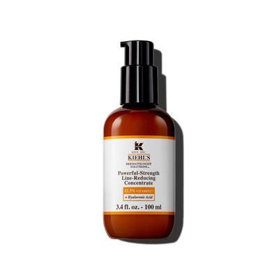 Kiehl&#39;s Powerful-Strength 12.5% Vitamin C Serum, Line-Reducing Concentrate for Face, Boosts Radiance &amp; Firmness, Smooths &amp; Plumps Skin, with Hyaluronic Acid, Dermatologist-Tested - 3.4 fl oz