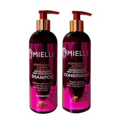 Mielle Pomegranate &amp; Honey Moisturizing/Detangling Shampoo and Conditioner SET (12 fl. oz Each)