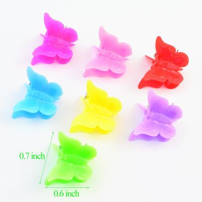 100 Packs Assorted Color Butterfly Hair Clips, Bantoye Beautiful Mini Hair Accessories for Girls and Women, Random Color