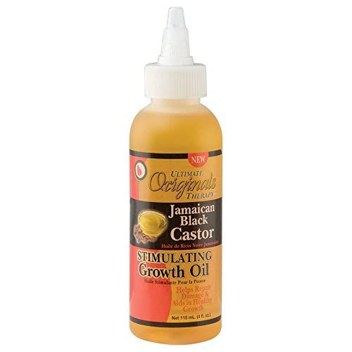 Originals by Africa&#39;s Best Therapy Jamaican Black Castor Oil Stimulating Growth Oil, Naturally Repairs and Prevents Hair Damage &amp; Breakage, Moisturizes Scalp, 4oz Bottle