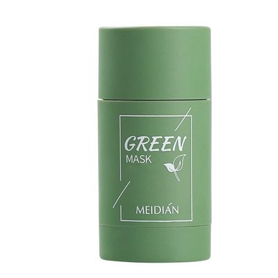 Green Tea Mask Stick Blackhead Remover Deep Pore Cleansing Clay Stick Mask Moisturizing Oil Control Shrink Pores Remove Anti-Acne Mask Facial Care