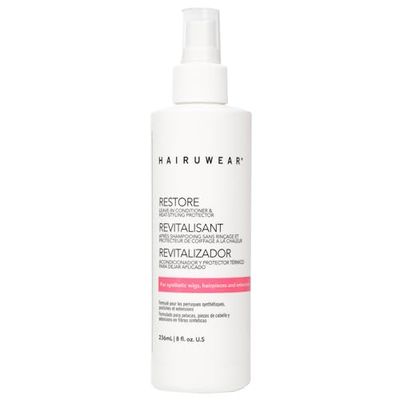 HairUWear&quot;Restore&quot; Leave in Conditioner &amp; Heat Styler Protector for Wigs &amp; Hair Extensions 8 oz.