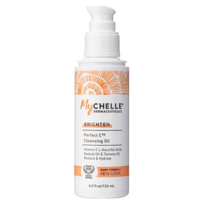 MyCHELLE Dermaceuticals Perfect C Cleansing Oil, 4.2 Fl Oz - Facial Cleanser with Vitamin C L-Ascorbic Acid, Baobab Oil &amp; Tamanu Oil to Restore &amp; Hydrate Your Skin