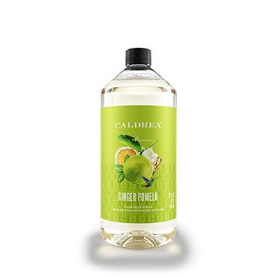 Caldrea Hand Soap Refill, Aloe Vera Gel, Olive Oil and Essential Oils to Cleanse and Condition, Ginger Pomelo Scent, 32 oz