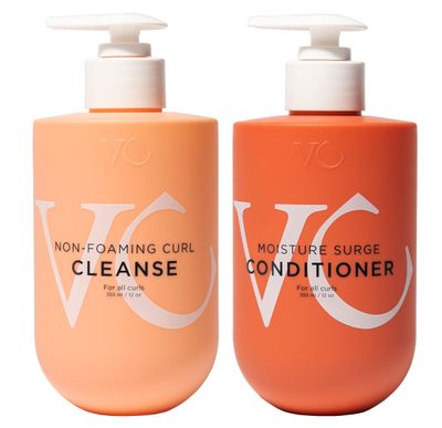 Vicious Curl Non-Foaming Curl Cleanse and Moisture Surge Conditioner Kit - Clarifying Shampoo and Deep Conditioner for Curly Hair, Cowash for Natural Curly Hair with Amino Acids &amp; Proteins (10 oz)
