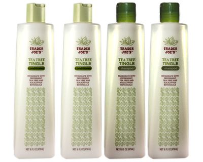 Trader Joe&#39;s Tea Tree Tingle Moisturizing Shampoo &amp; Conditioner 4 Pack (2 Each) - CRUELTY FREE
