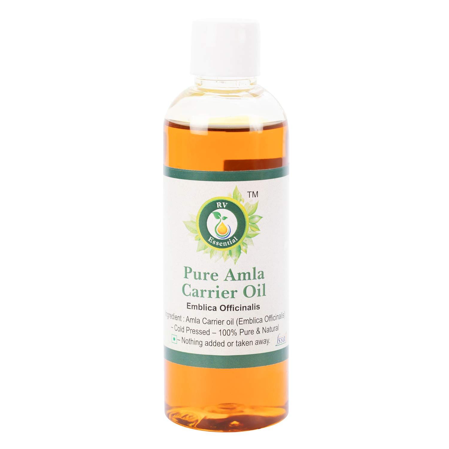 R V Essential Pure Amla Oil 100ml (3.38oz)- Emblica Officinalis (100% Pure and Natural Rare Herb Series)