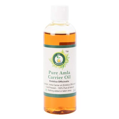 R V Essential Pure Amla Oil 100ml (3.38oz)- Emblica Officinalis (100% Pure and Natural Rare Herb Series)