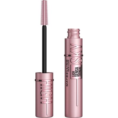 Maybelline Lash Sensational Sky High Washable Mascara Makeup, Volumizing, Lengthening, Defining, Curling, Multiplying, Buildable Formula, Very Black, 1 Count