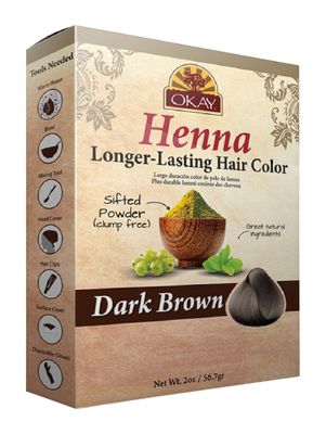 OKAY LONGER LASTING HENNA COLOR Dark Brown 50gr / 2oz