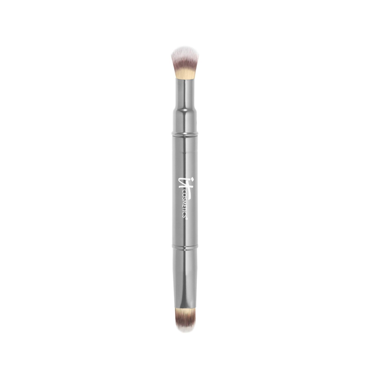 IT Cosmetics Heavenly Luxe Dual Airbrush Concealer Brush #2 - Dual-Ended, 2-in-1 Brush for Liquid &amp; Cream Concealer - Buff Away Imperfections - With Award-Winning Heavenly Luxe Hair Silver