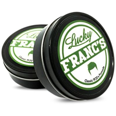 Lucky Franc&#39;s Oil Based Hair Pomade. 1920&#39;s style. Medium Hold and Shine. Pompadour Undercut Contour Rockabilly Comb Over Quiff Greaser Slick Back G-Eazy Style 50&#39;s styles. Handmade in the USA