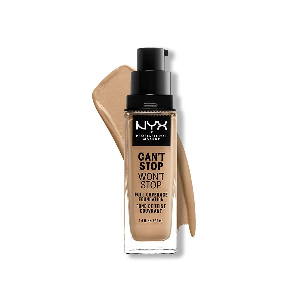 NYX PROFESSIONAL MAKEUP Can&#39;t Stop Won&#39;t Stop Foundation, 24h Full Coverage Matte Finish - Beige