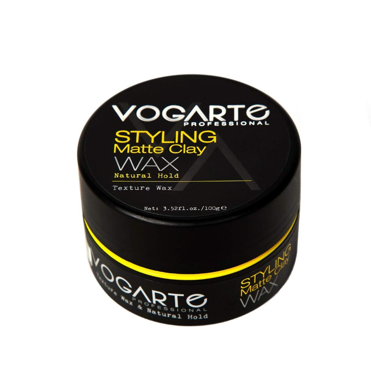 Vogarte Hair Styling Clay Wax for Men, Natural Hold &amp; Matte Finish, 3.52 oz