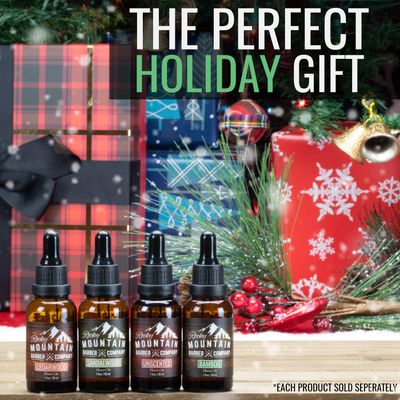 Rocky Mountain Barber Company Mens Cedarwood Beard Oil - Featuring Grapeseed Oil, Coconut Oil, Argan Oil and Real Cedarwood Essential Oil