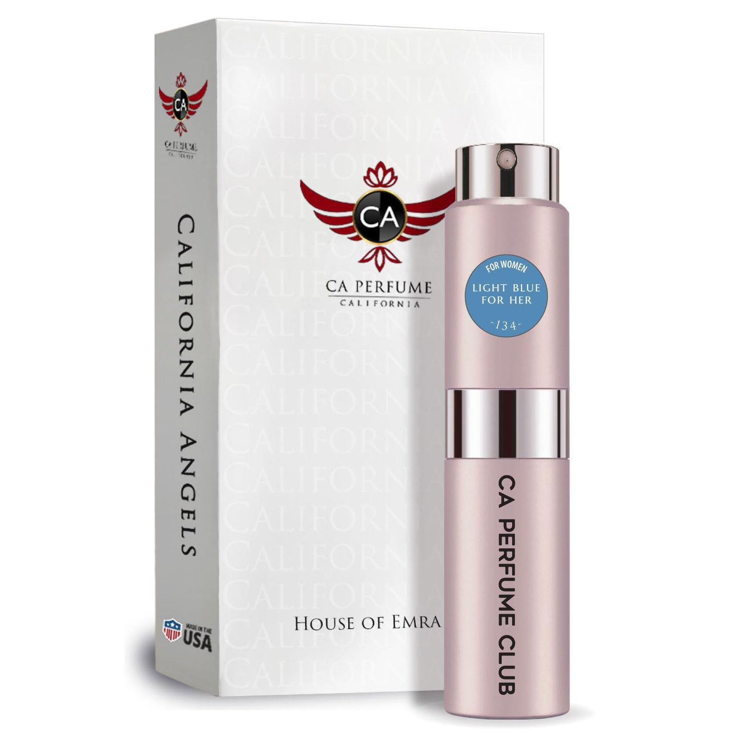 CA Perfume Impression of Light Blue For Her Replica Version Fragrance Dupes Concentrated Long Lasting Eau de Parfum Spray Refillable Atomizer Bottle 0.27 Fl Oz/8ml-X1