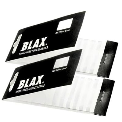 Blax CLEAR Snag-Free Hair Elastics 4mm, 8 Count (2-Pack)